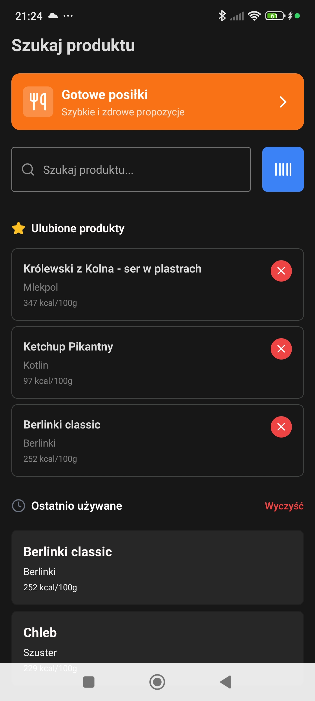 Zarządzanie jadłospisem