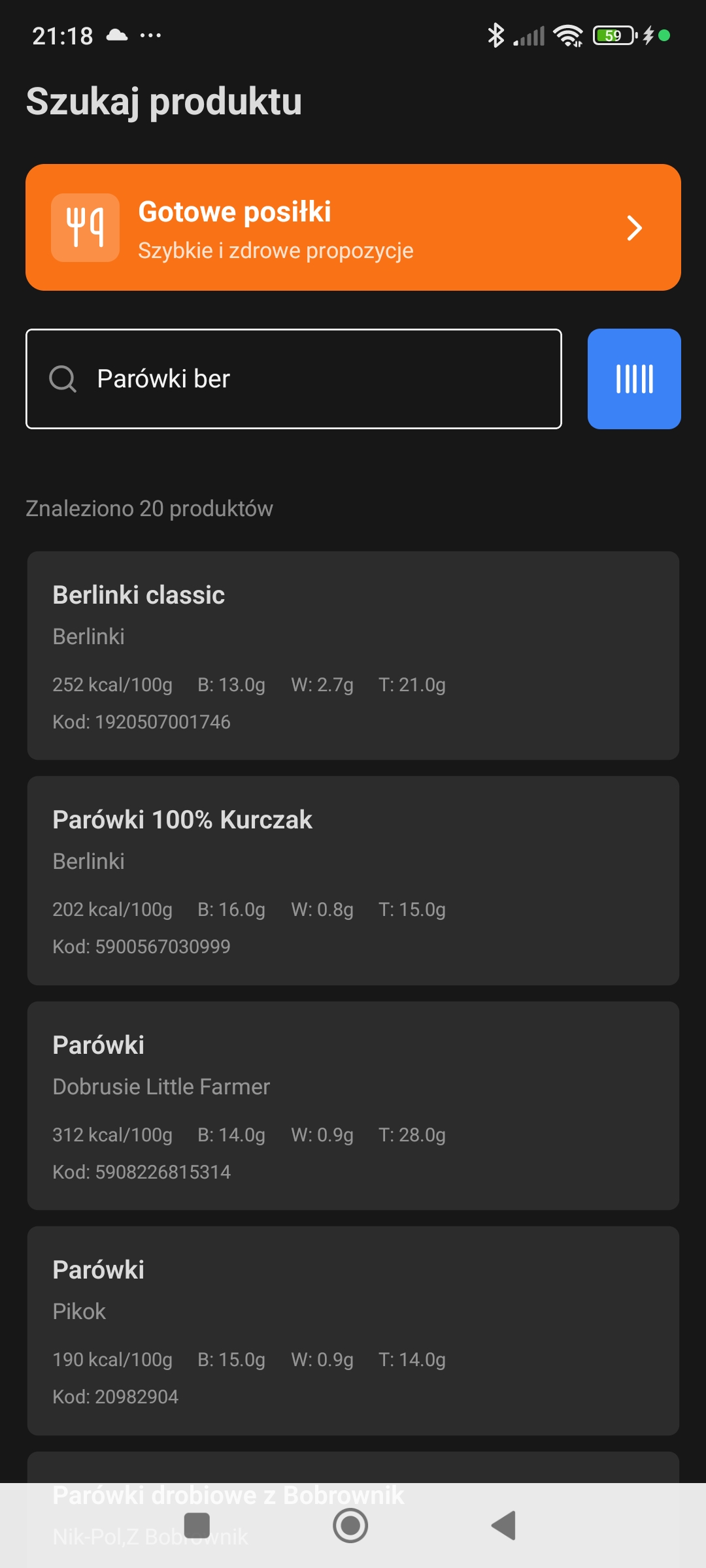 Zarządzanie jadłospisem